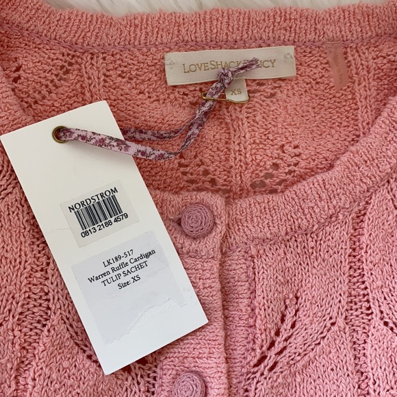Loveshackfancy Warren Ruffle Cardigan NWT - Picture 8 of 9